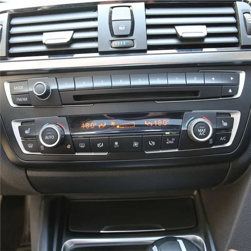 HOT-A/C Button Cover Center Console For BMW 3 Series F30 F34 F35 1 2 4 Series F20 F21 F22 F23 F32 F33 F36 64119287341, 9PCS,A/C