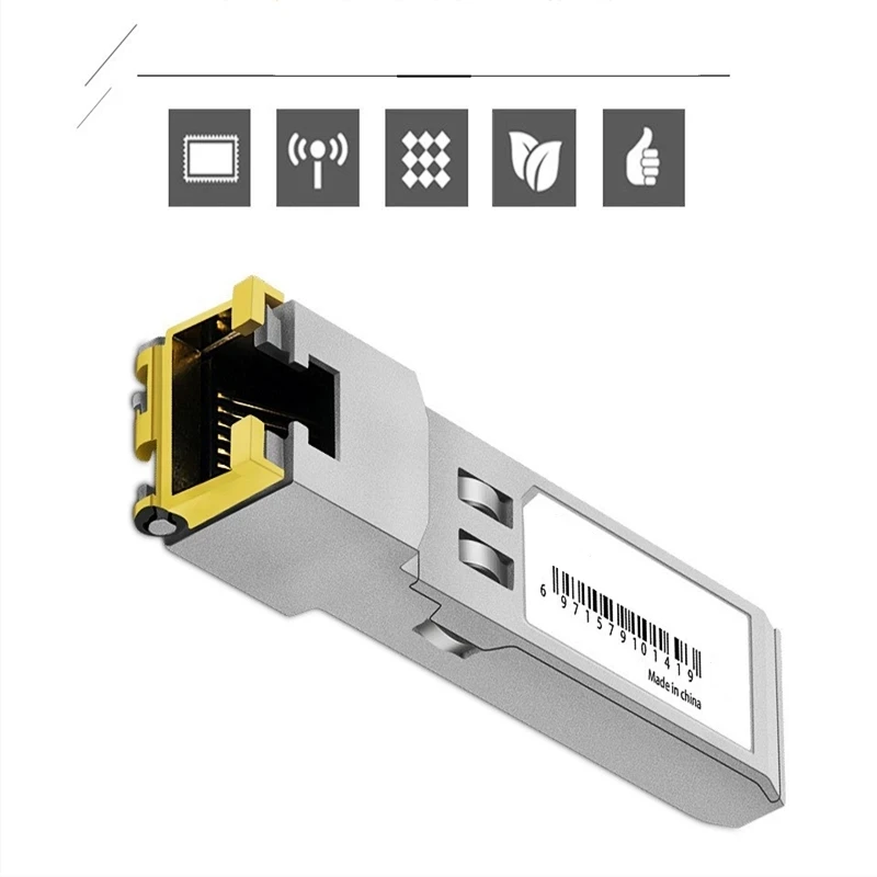 HTOC 10 Gigabit RJ45 Đồng SFP Module Công Tắc Cổng Kết Nối (10G + RJ45 30M) cổng Ethernet 1 Cái