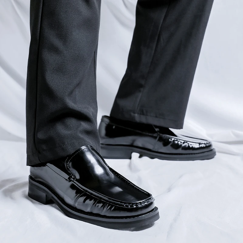 Summer Men Pleated Loafers Are Anti Slip Comfortable Height Increasing Exquisite Daily Commuting Shoes