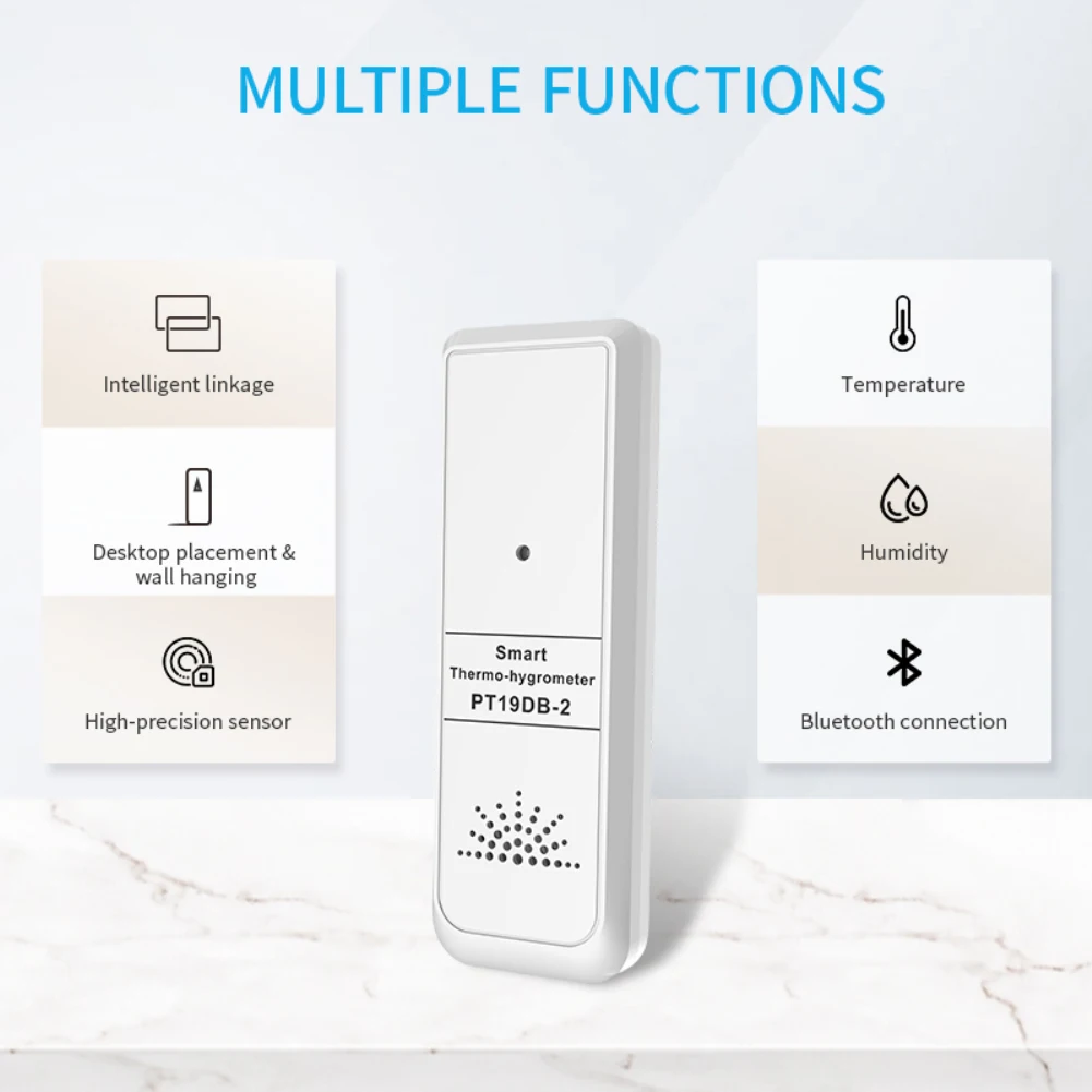 New Tuya Bluetooth Mini Temperature Humidity Sensor Portable Thermometer Hygrometer Outdoor Indoor Universal Smart APP Control