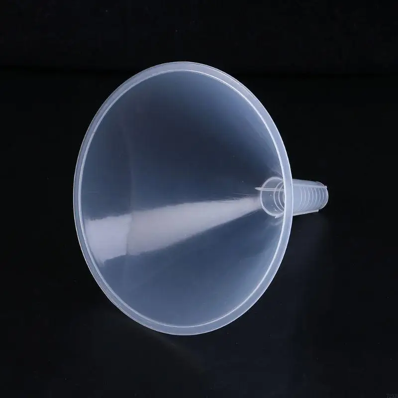 150mm Plastic White Transparent Funnel For Garage / Car Liquids / Laboratory / K 72XB