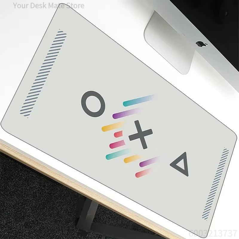 Minimalist Game Controller Symbol Large Extended Gaming Desk Pad Colorful Gradient Non-slip Office Keyboard Mouse Pad