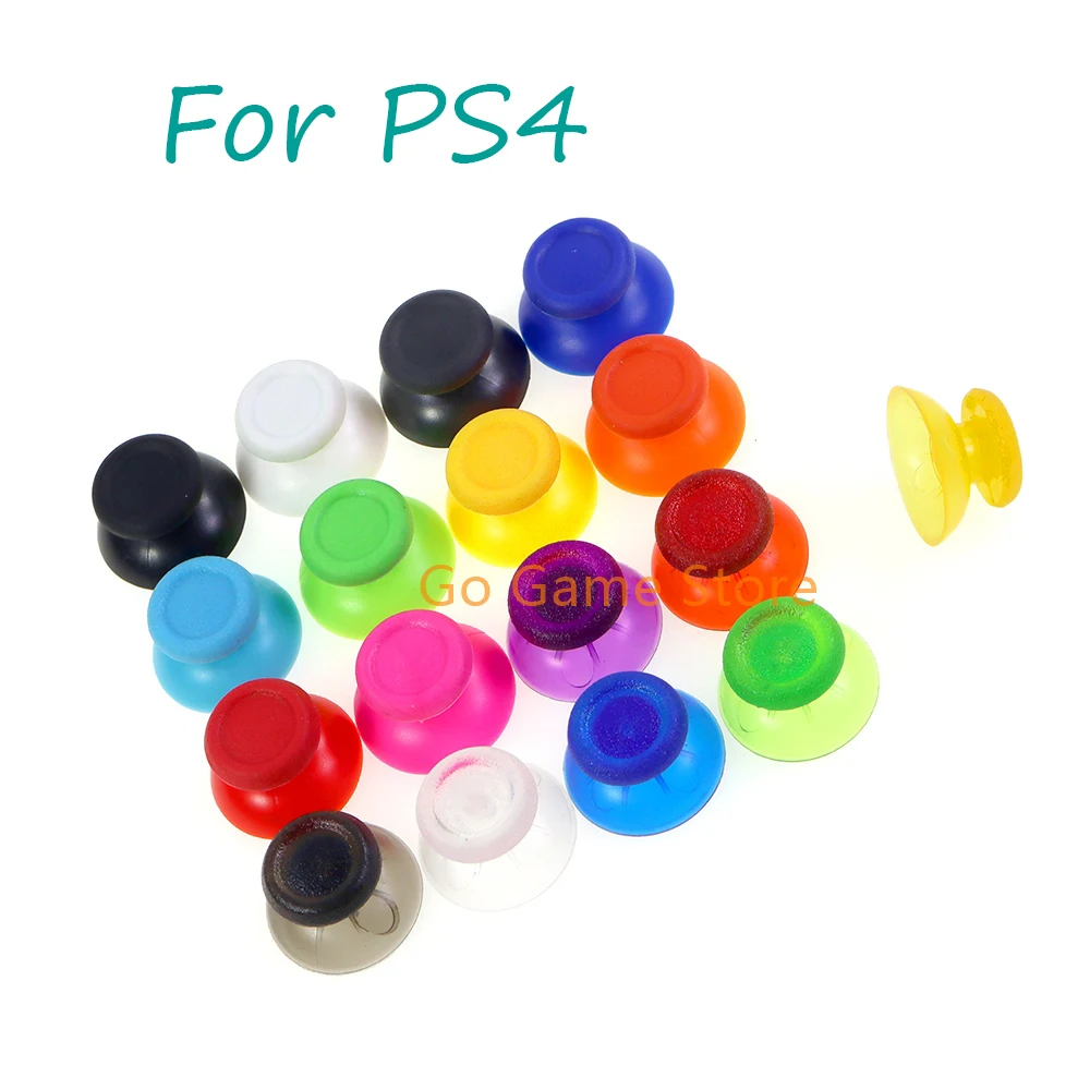 

100pcs For Playstation 4 PS4 Replacement Colorful Transparent 3D Rocker Joystick Shell Mushroom Caps