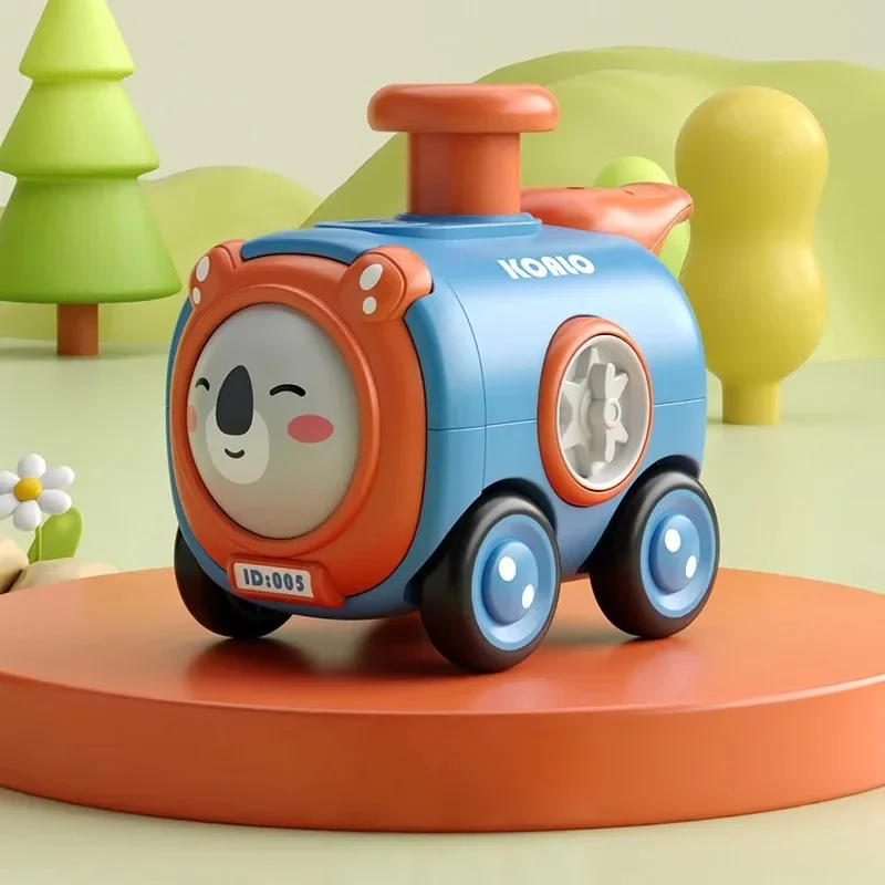 เด็ก Inertial ของเล่นกด Falling Face เปลี่ยนนกหวีดรถไฟของเล่นกดเลื่อนรถไฟแรงเสียดทานของเล่นรถเด็กของขวัญของเล่น