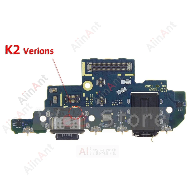 Dock USB Charger Board Connector Fast Charging Port Flex Cable For Samsung Galaxy A50 A50S A51 A52 A52s A53 A54 A55 4G 5G Parts