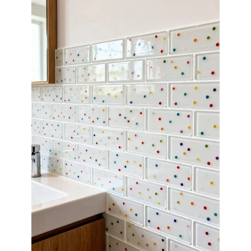 

Простые самоклеящиеся 3D-наклейки для плитки, водонепроницаемые, для ванной комнаты, декоративные, трехмерные.