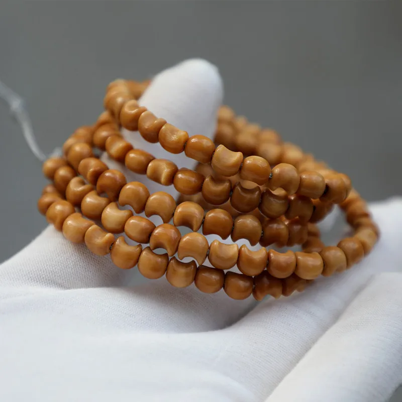 7Mm Moon Bead, Yellow Dragon Ridge Bodhi 108 Multi-Strand Bracelet