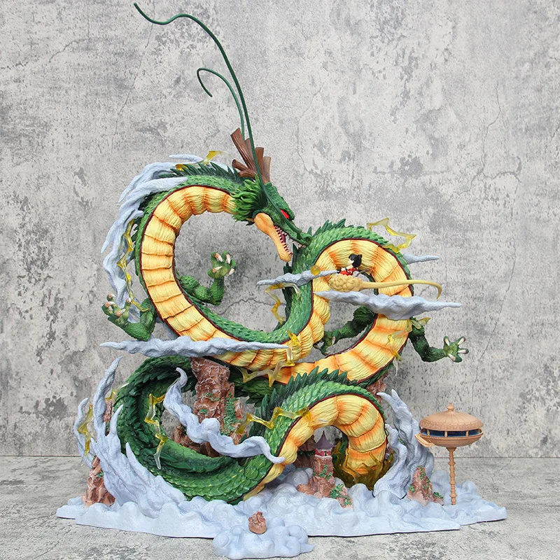 54cm Anime Dragon Ball Z Figure Son Goku Dragon Shenron Action Figure Pvc Model Statue Collection Desktop Toy Gift