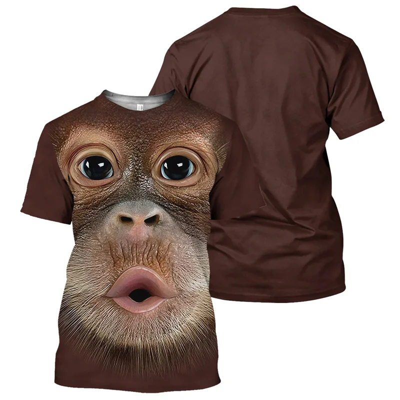 T-shirt imprimé d'animaux mignons en 3D pour hommes et enfants, chat, raton laveur, ajuster ille, drôle, cool, mode estivale, haut unisexe Harajuku, nouveau