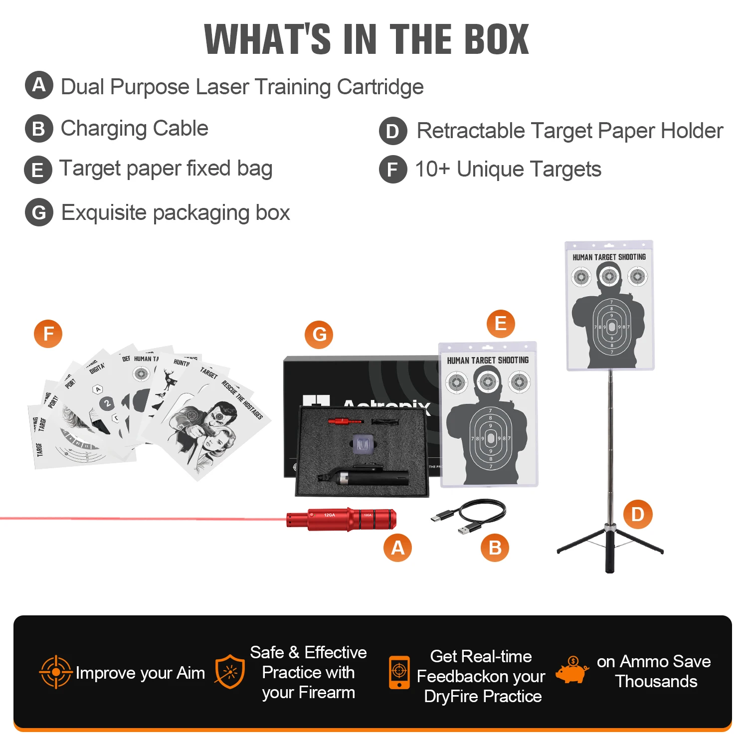 

Laser training calibration dual-use, equipped with a phone holder and electronic target holder, used for shooting practice