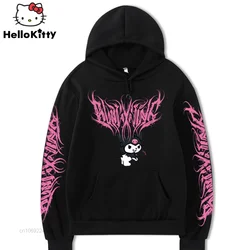 Sanrio Kuromi-Sudadera con capucha para hombre y mujer, ropa de primavera y otoño, estilo Harajuku, Y2k, nueva tendencia