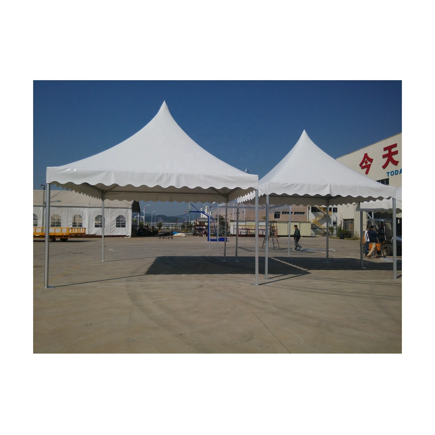 Easily Assembly Classic Outdoor Trade Show Party Tent Double PVC-Coated Polyester Cover Aluminum Frame 100 People Capacity 15-20