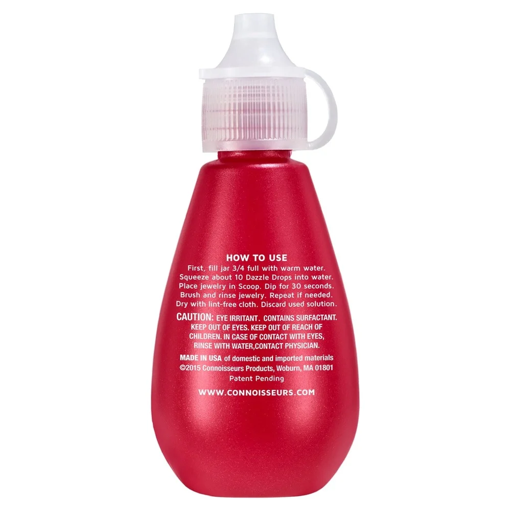 Sonic Jewelry Cleaner Machine with Dazzle Drops Refill Deep Cleaning Gold Platinum Diamonds Safe Efficient Dual Tank System