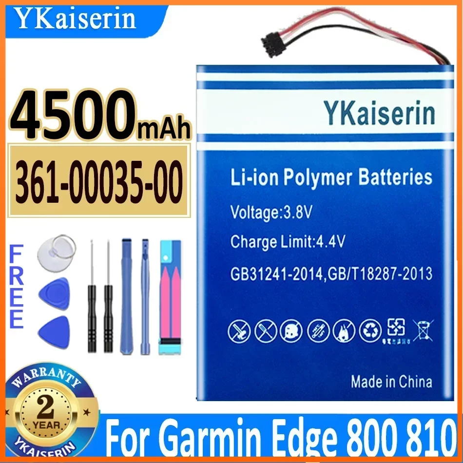 

YKaiserin Replacement Battery for Garmin Edge 800 810 361-00035-00 Battery 4500mAh Batteries for Smartphones Warranty + Tools