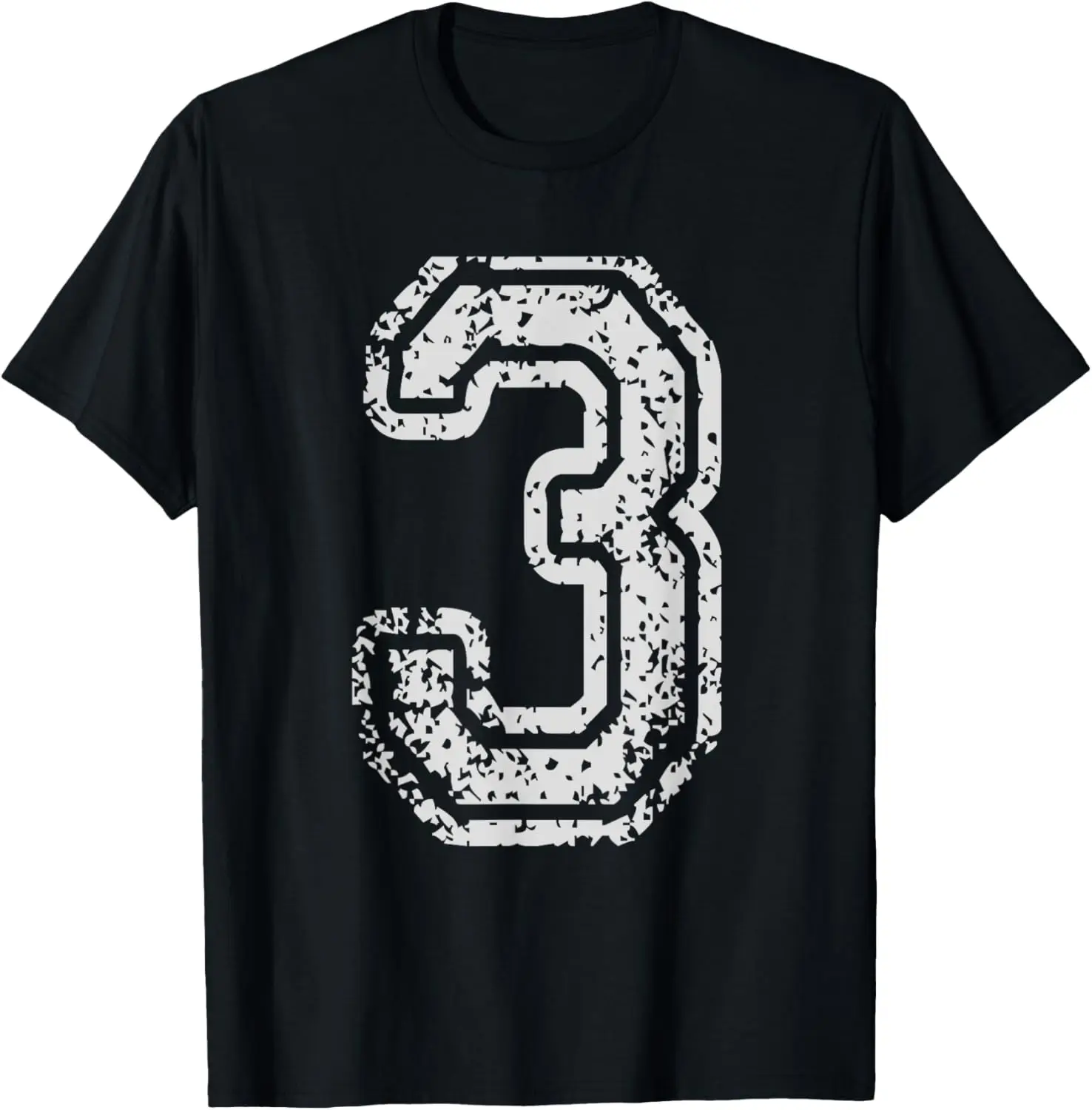 Team Jersey Uniforms Number 3 Three School Sports Birthdays T-Shirt