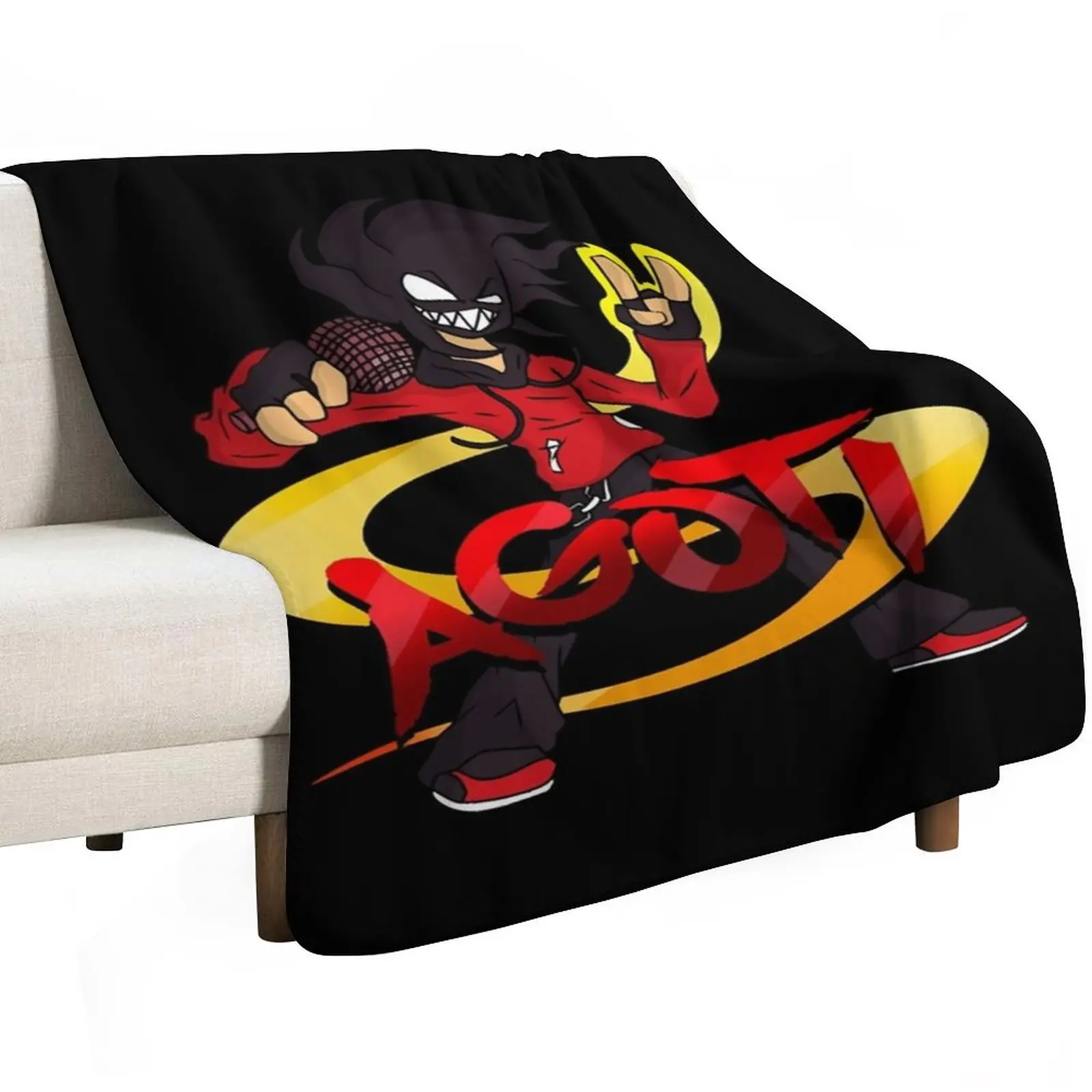 new AGOTI fnf mod character Graffiti Throw Blanket Single Multi-Purpose Winter beds Hair sofa bed Blankets