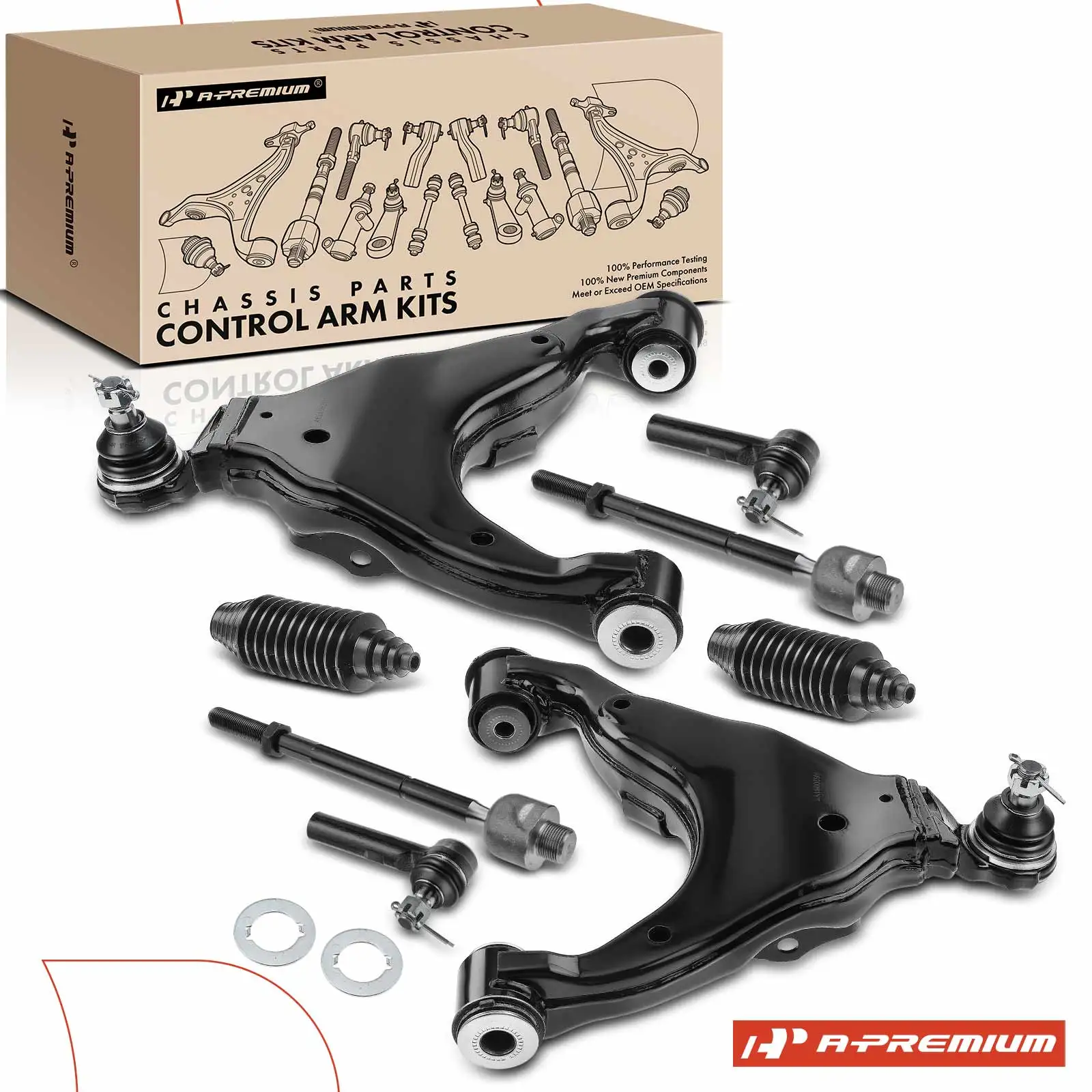 A-Premium 8x Front Lower Control Arm Tie Rod End for Toyota 4Runner 2003-2009 Lexus GX470 2003-2009