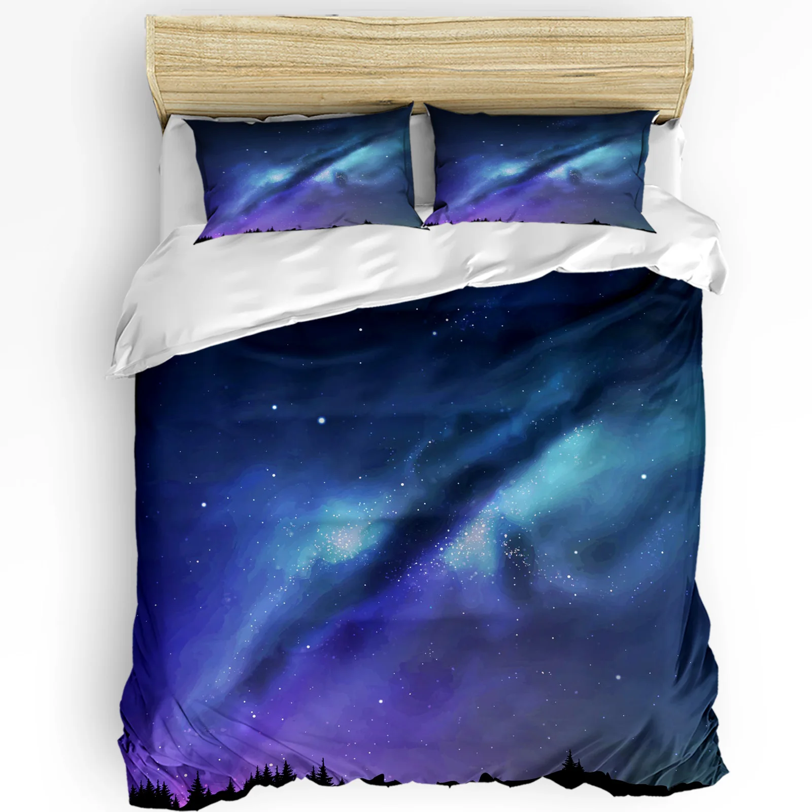 

3pcs Bedding Set Star Galaxy Starry Sky Home Textile Duvet Cover Pillow Case Boy Kid Teen Girl Bedding Covers Set
