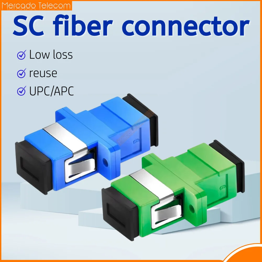 10/25/50pcs Fiber Optic Simplex Coupler Optical Fiber Adapter SCUPC/SCAPC Connector Singlemode Simplex Flange