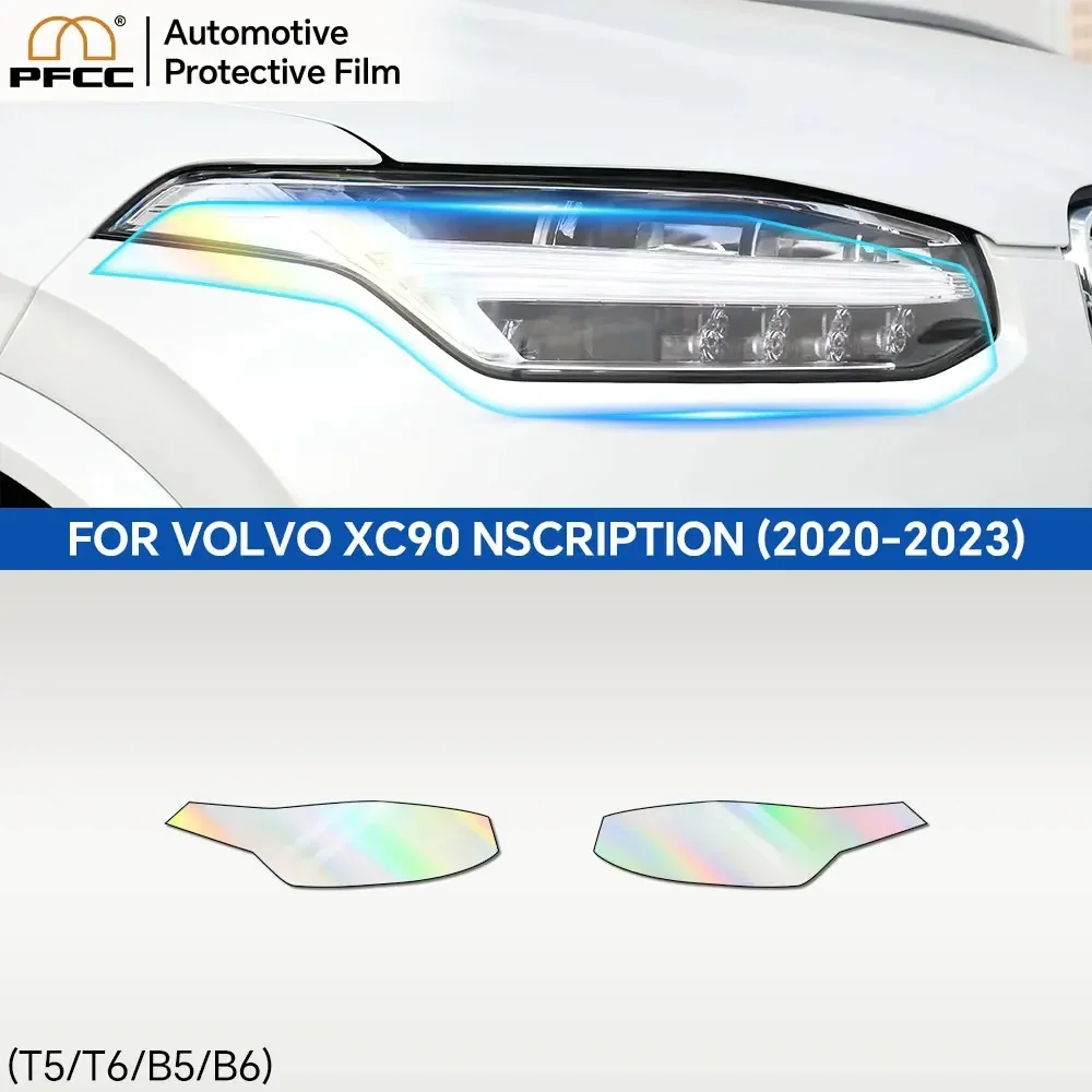 for Volvo XC90 INSCRIPTION 2020-2023 T5 T6 B5 B6 Car Transparent Pre Cut PPF Rearview Paint Protection Film TPU Headlight Film