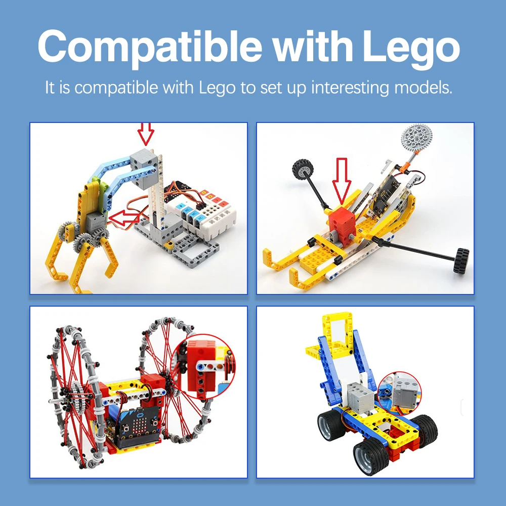 2KG Programável 270 °   360 °   Servo motor compatível com blocos de construção Lego para projetos Arduino peças eletrônicas DIY