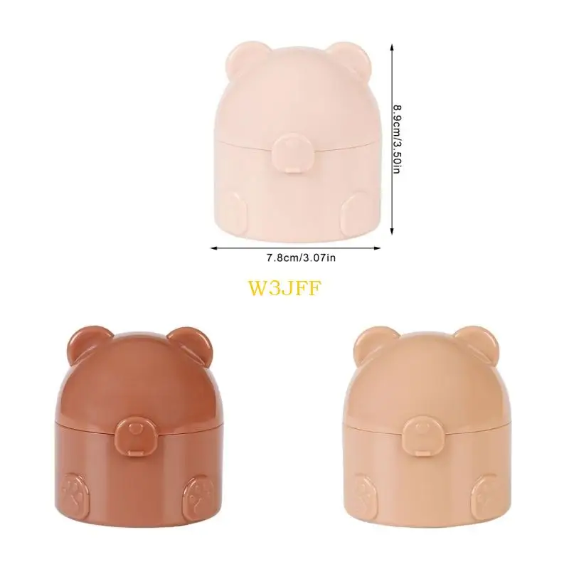 W3JF Lock Power Powder Storage Case Bush Breathable para conforto diário da pele infantil