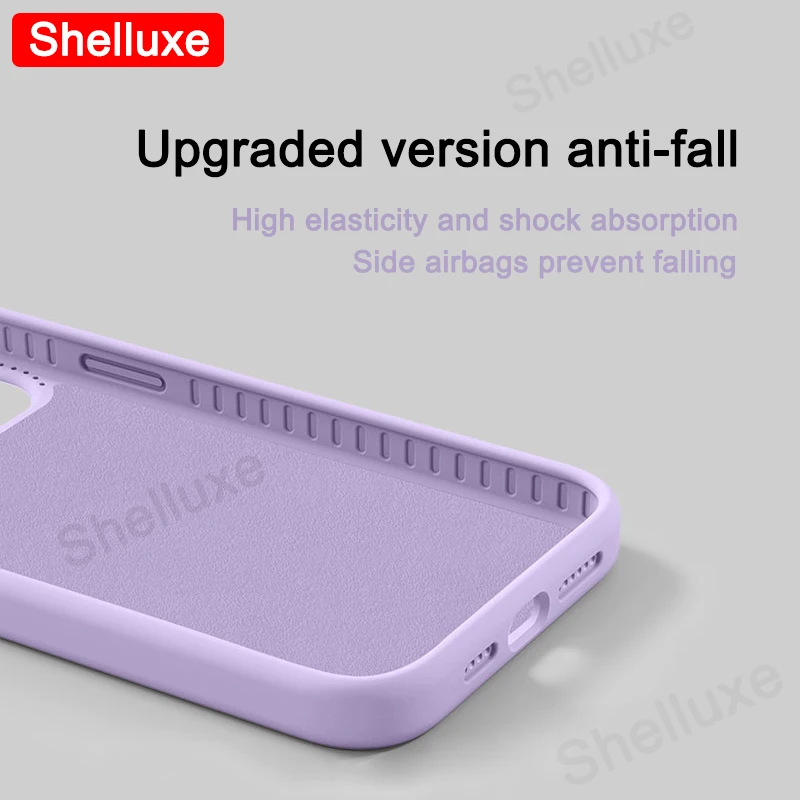 Luxury Liquid Silicone Case Shelluxe For iPhone 17 16 15 14 Pro Max For APPLE iPhone17 Air iPhone16e iPhone15 Plus Phone Cases - náhled 2