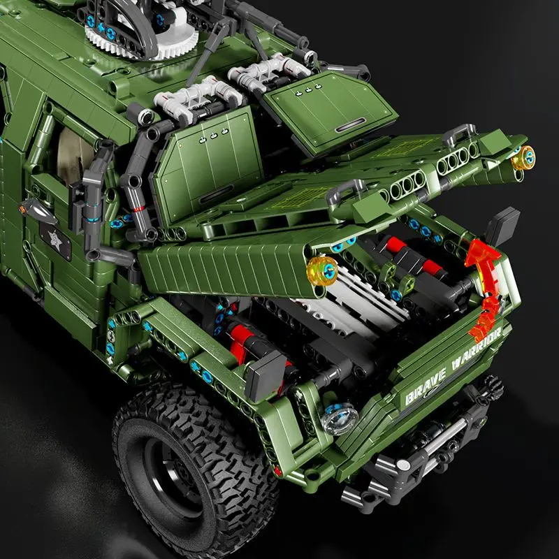 Technical Car T4015 Moter Power Warrior Off-road Bricks Building Blocks Assembly Gift Toys For Kids Boys Army Model Building