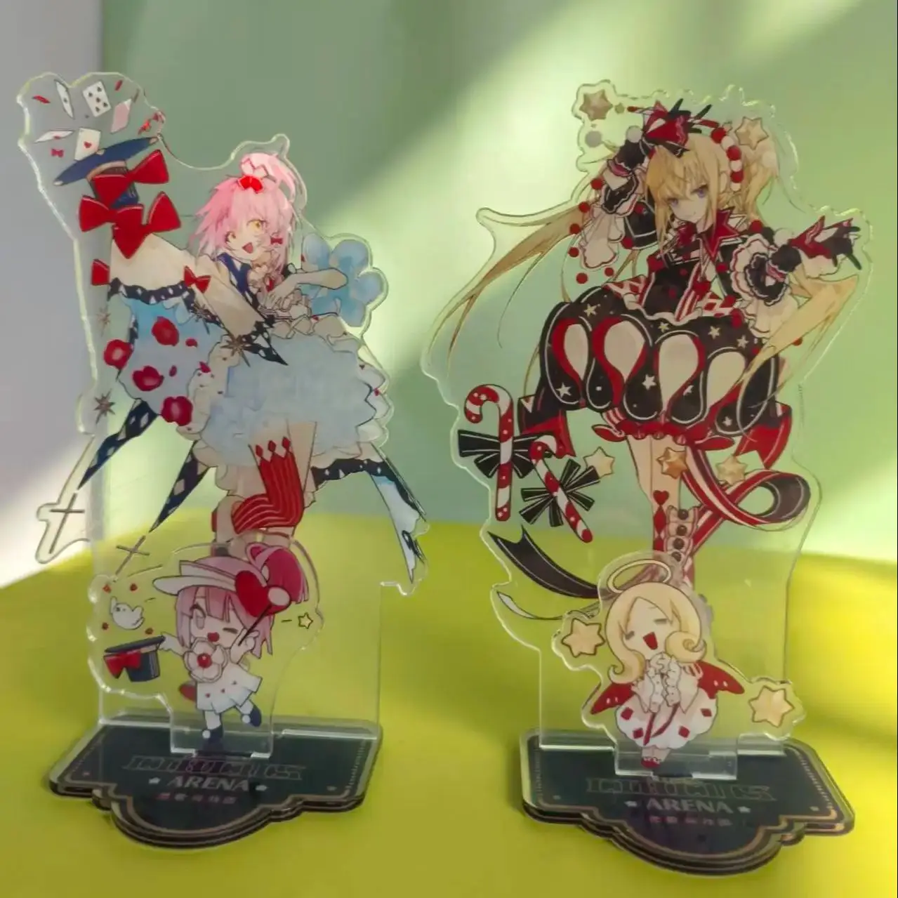 Anime Shugo Chara Hinamori Amu Tsukiyomi Utau Figure Acrylic Stands Plate Model Model Desktop Ornament Collect Props
