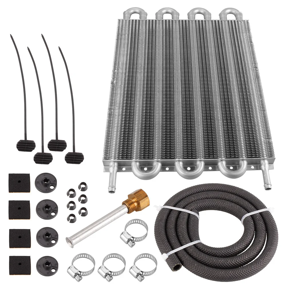 Car Modification Accessories Air Conditioning Duct Belt Condenser Exhaust Pipe Oil Cooler Radiator with 4 Rows