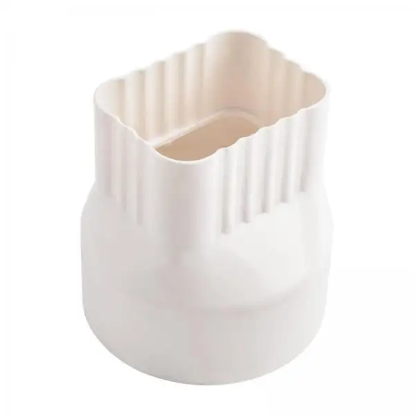 Rain Water Catcher Gutter Downspout Adapter PVC Easy Tool Free Install Rectangle to 110mm Round for Yard Drainage