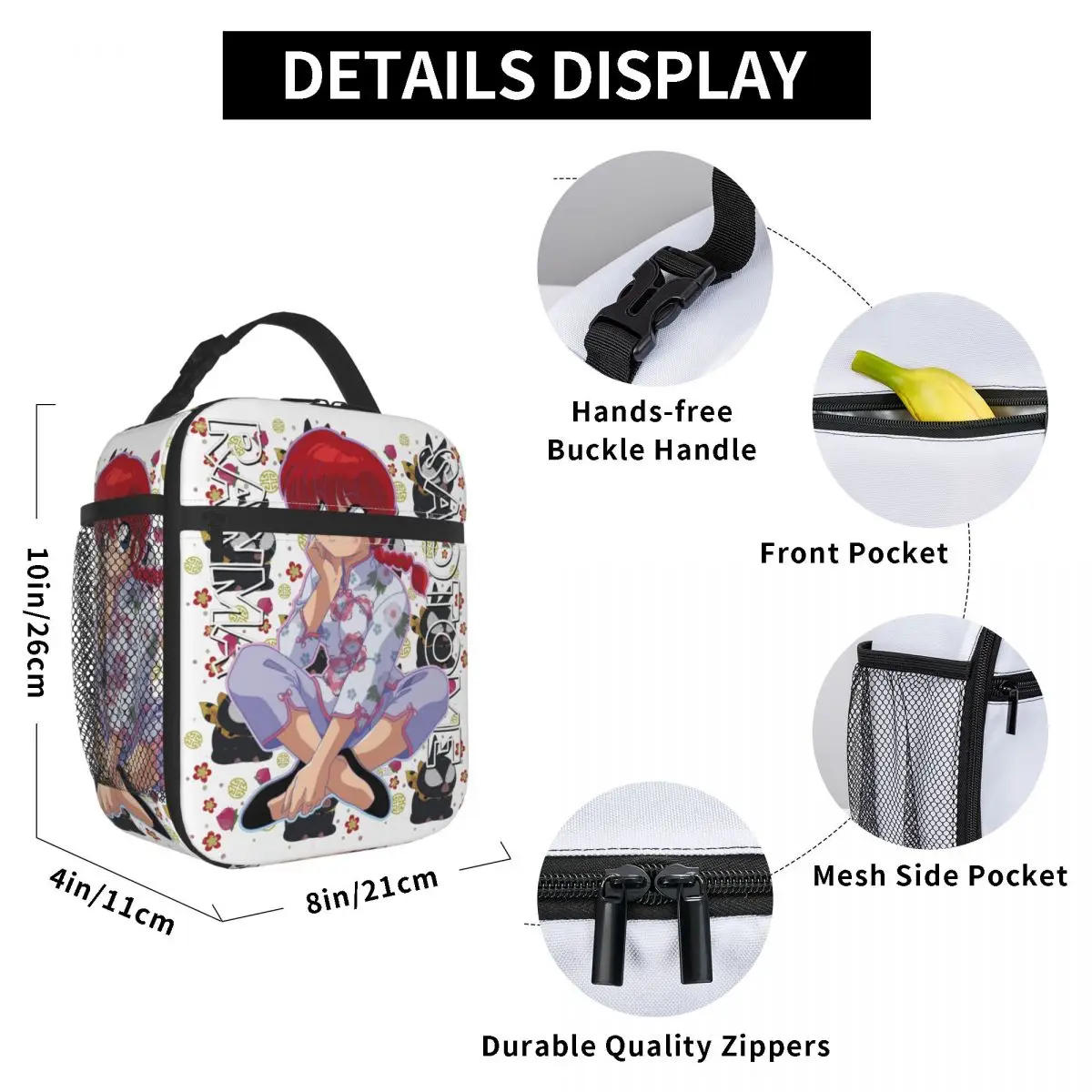 Lunch Boxes Ranma 1/2 1 2 Merch Storage Food Box Multifunction Thermal Cooler Bento Box For Work