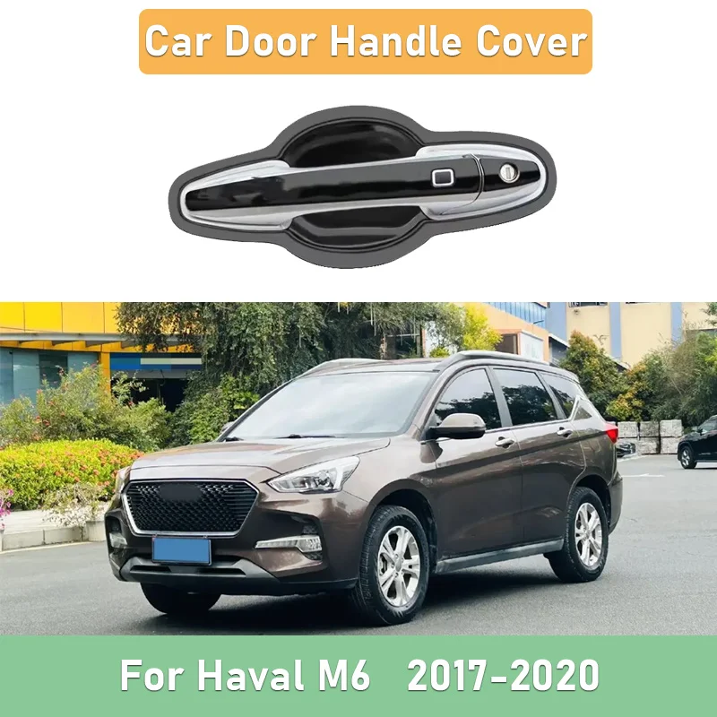 

Door Handle Cover For Haval M6 2017~2020 Car Door Bowl Protection Sticker Titanium Black Silver Blue Decorative Auto Accessories