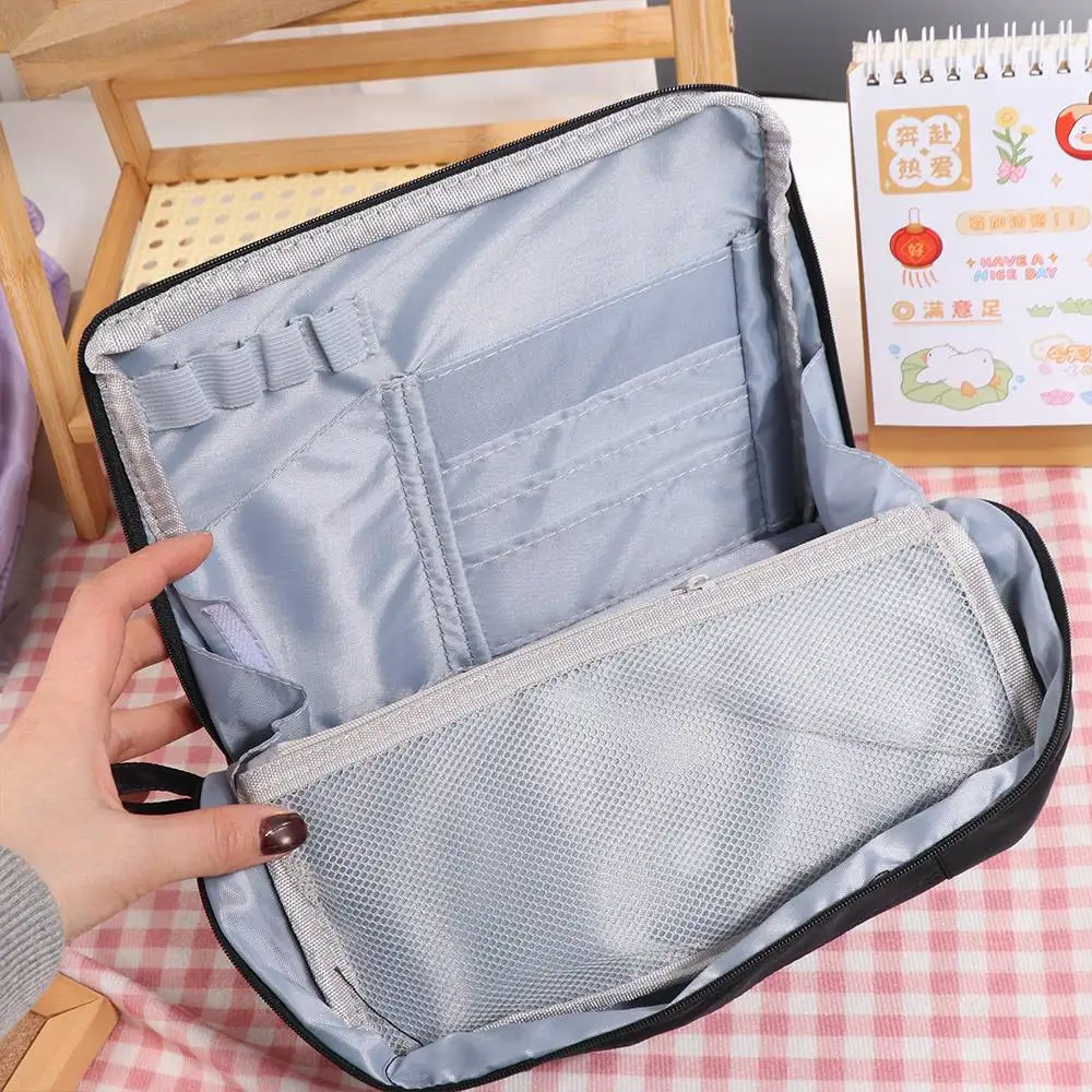 Large Capacity Folding Pencil Case Multilayer Aesthetic Pen Storage Bag Zipper Cosmetics Storage Pencil Box Office Use