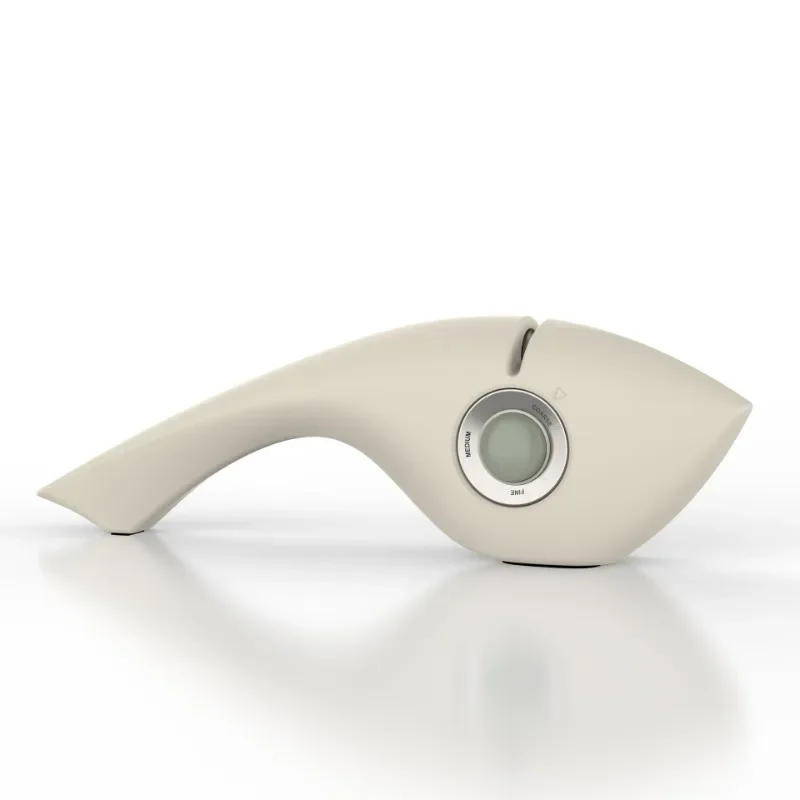 

Fish-shaped kitchen manual roller type three-stage knife sharpener
