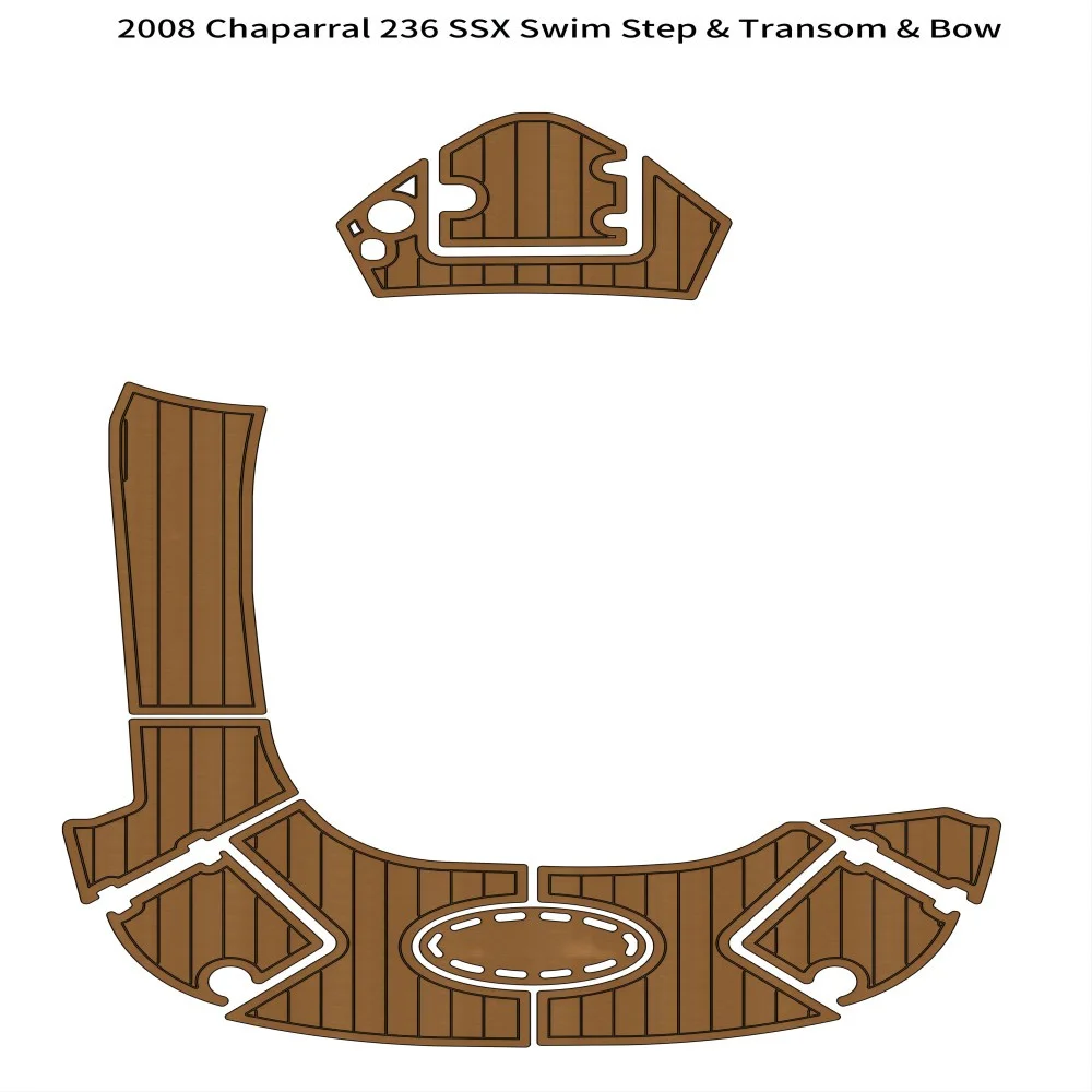 

2008 Chaparral 236 SSX Плавательная ступенька Платформа с бантом Лодка из пенопласта EVA Напольный коврик из тикового дерева