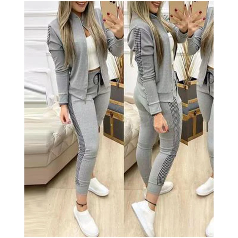 

Spring Autumn Women's Tracksuit Hoodies and Elastic Waist Pants 2 Pieces Set Fashion Casual Printed Female Sportswear