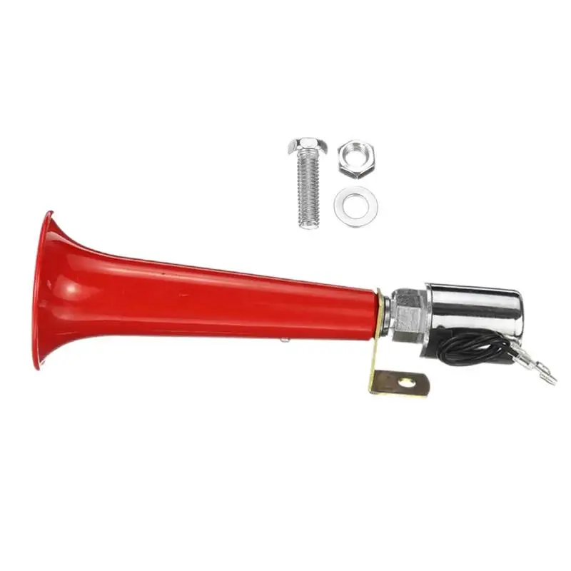 

Truck Air Horn Single Pipe Air Horn Single Pipe Air Horn For Any 12V 24V Vehicles 180DB High Decibel Super Loud Red Car Horn