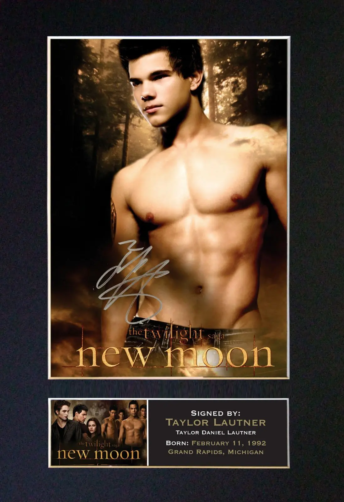 TAYLOR LAUTNER New Moon Signed Art Film Print Silk Poster Home Wall Decor 24x36inch