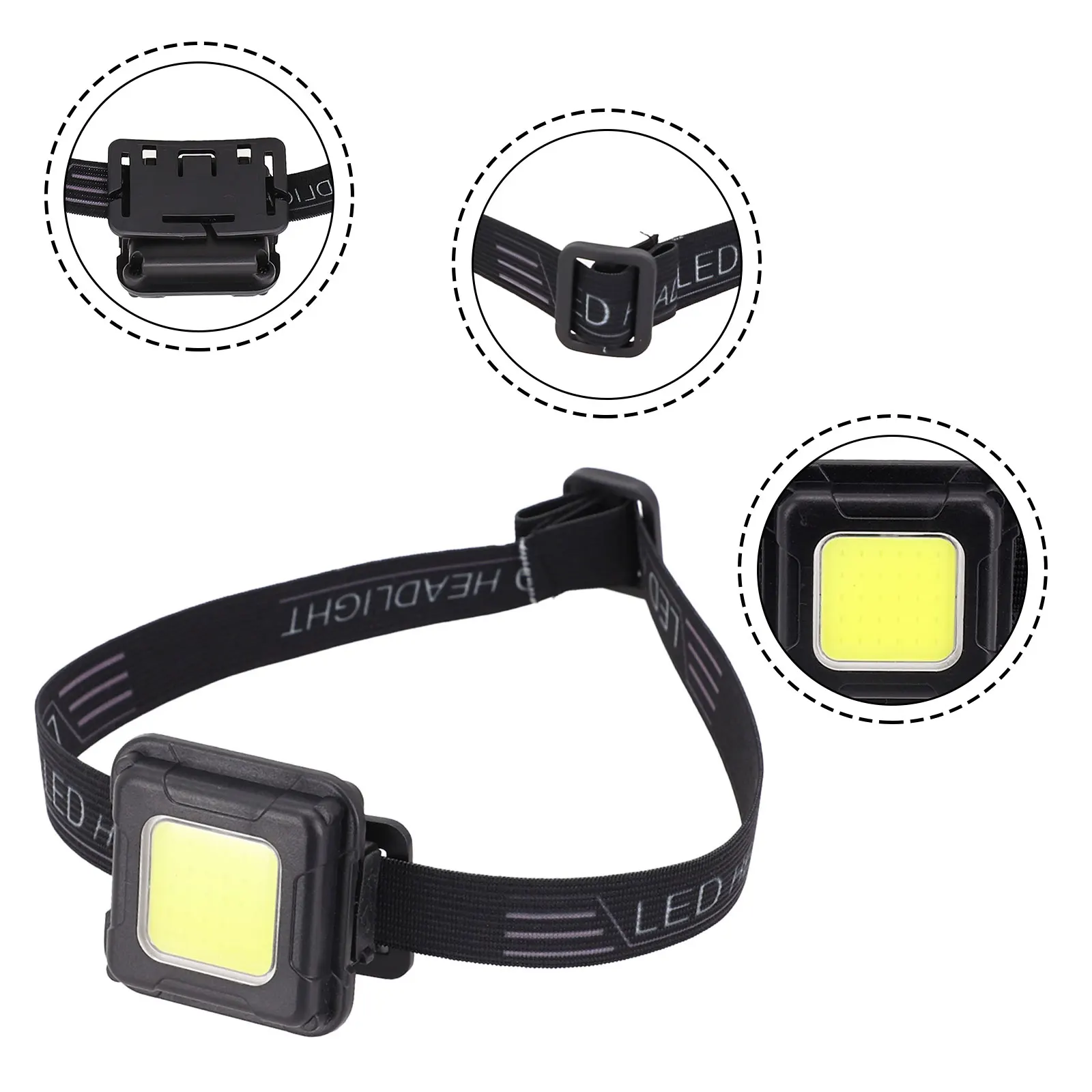 

Adjustable COB Headlight USB C Rechargable Four Lighting Modes For Cycling/climbing/fishing/work Maintenance/night Running