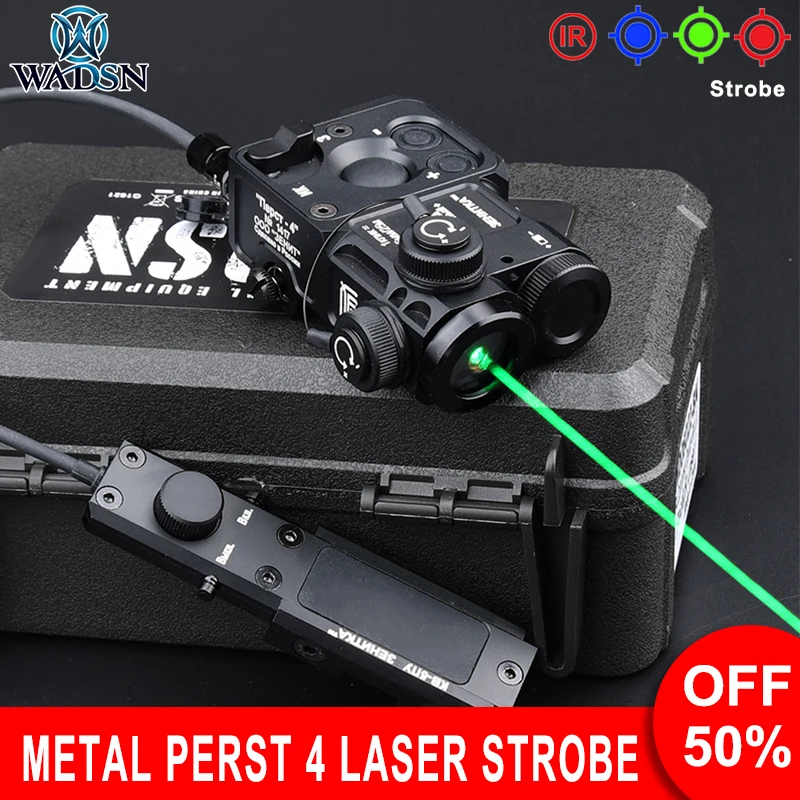 

Wadsn Tactical Metal Perst 4 Laser Red Green Blue Dot IR Aiming Infrared Laser Pointer Sight For Rifle AR15 AK47 Hunting Sight