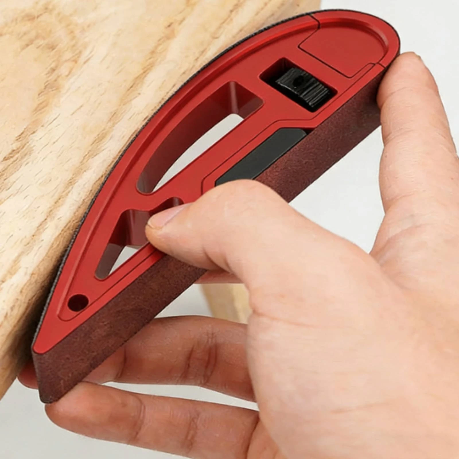 Belt Sander with Tension Wheel Sturdy Sandpaper Holder Sanding Block Compact Tool Labor-Saving for Diyers, Woodworking