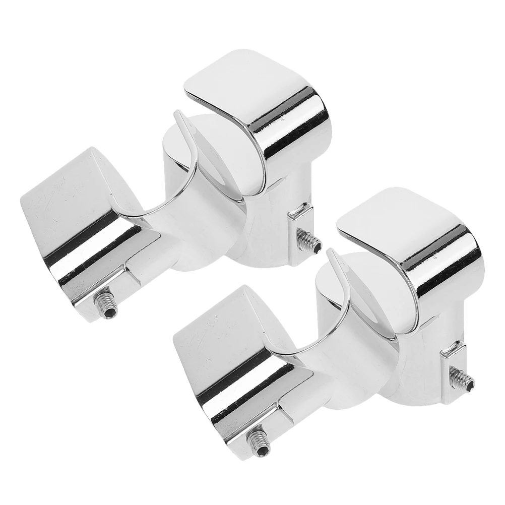 

4pcs Closet Rod Brackets Heavy Duty Zinc Alloy Support For Hanging Clothes Bathroom Drying Rods Wardrobe Pole Sockets Corner