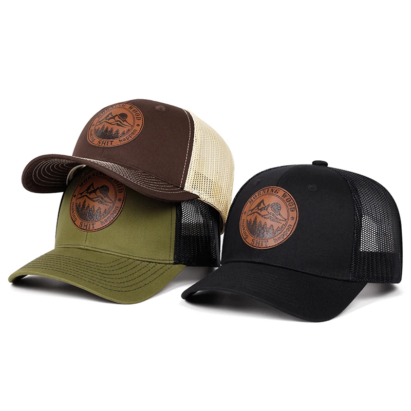 1pc Fashion HipHop Hat Sunset Mountain Printed Baseball Hat Outdoor Adjustable Decorative Sunshade Hat Unisex Truck Hat Mesh Hat