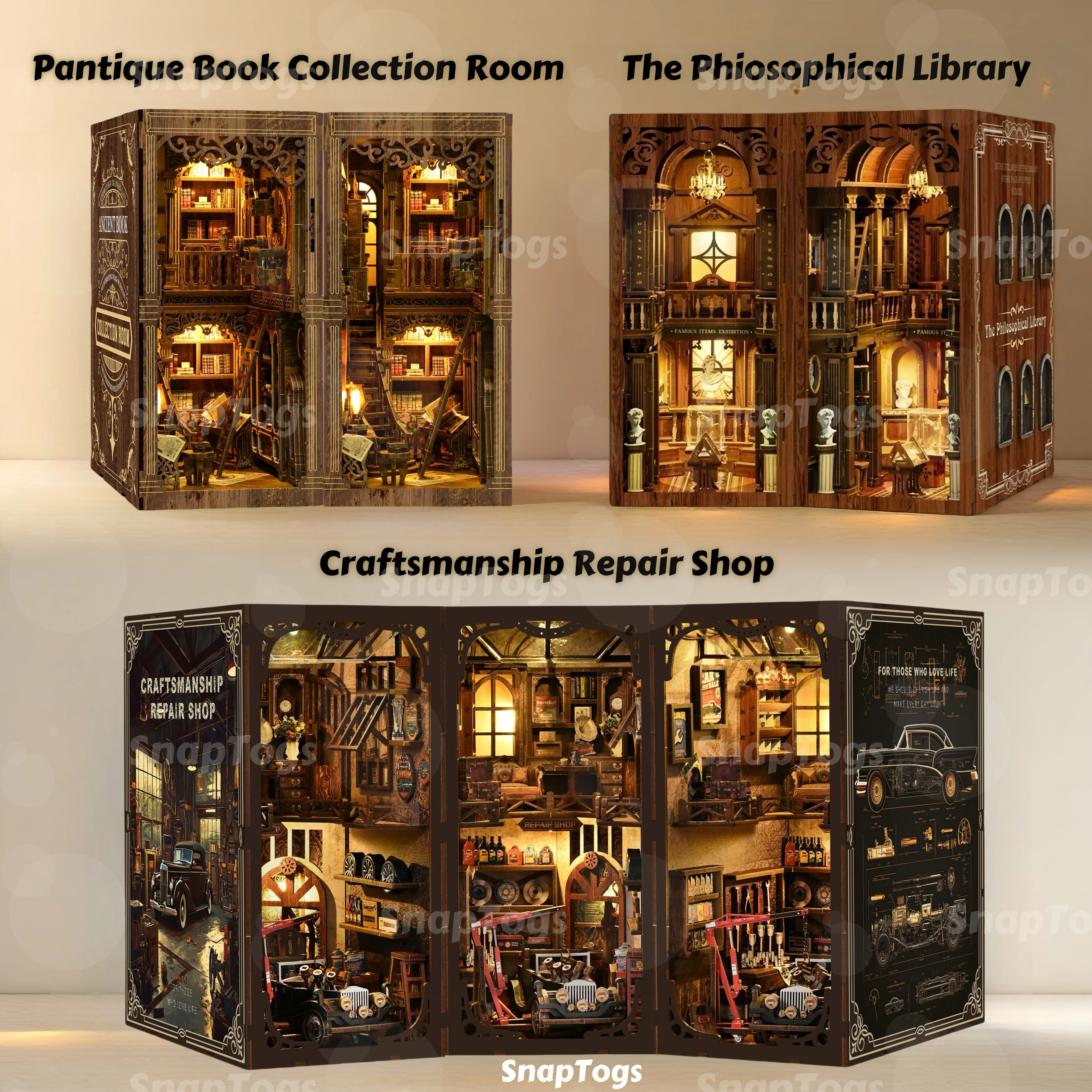

SnapTogs DIY Miniature House Kit Build and Personalize Your Dollhouse Roombox Creative Miniature Craft Set Charming Gift Ideal