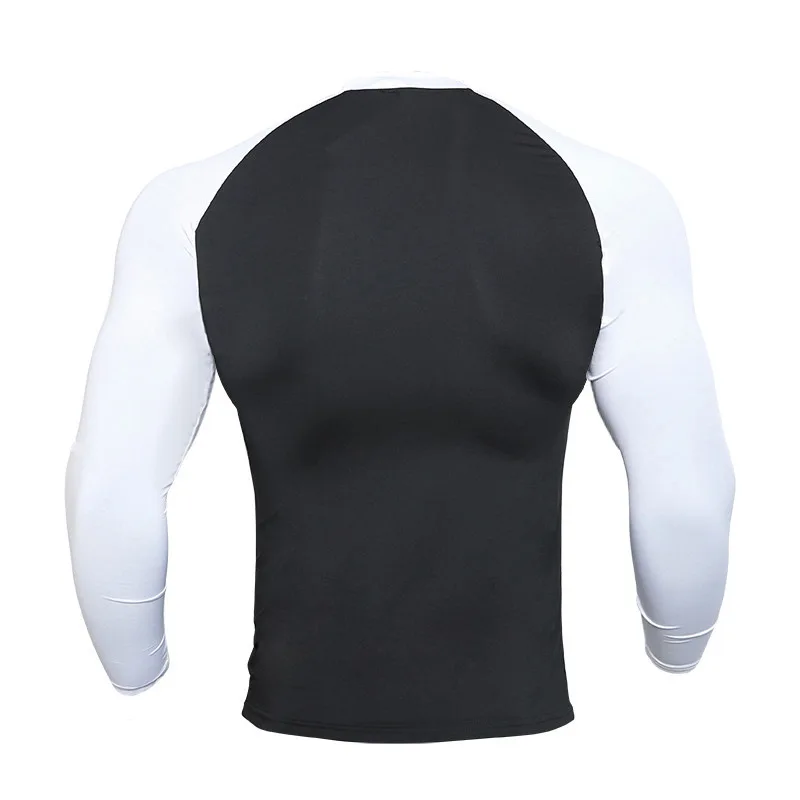 Mens Bodybuilding Quick Dry Casual Compression Long Sleeve T-Shirt Man Gym Fitness Clothing Sport Running Workout Tee Sweatshirt