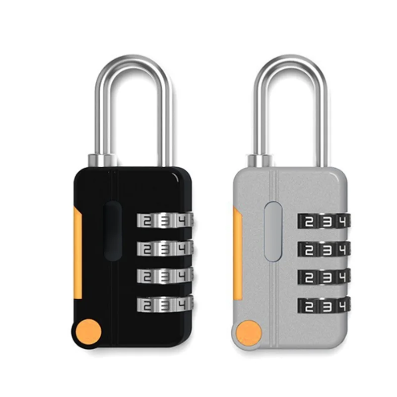 

SCLS 2 Pack Combination Padlock Waterproof Padlocks Black&Silver For School Gym Locker, Gate, Shed, 4 Digit Code Security Locks