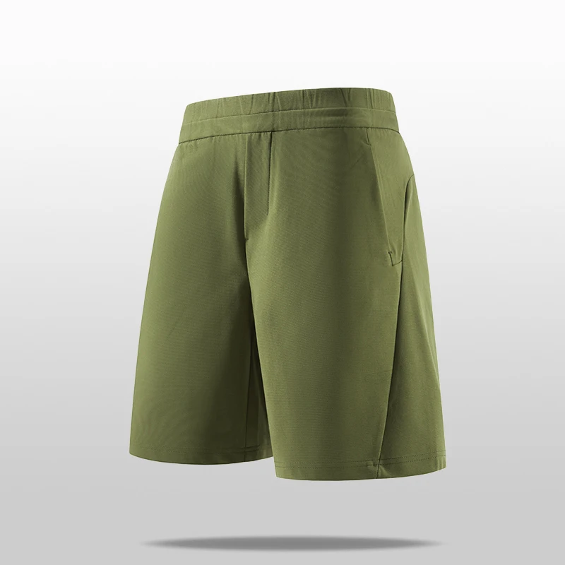 

Men Shorts Beach Shorts Summer Cotton Solid Color Trekking Shorts Men High Quality Casual Business Social Elastic Waist Shorts