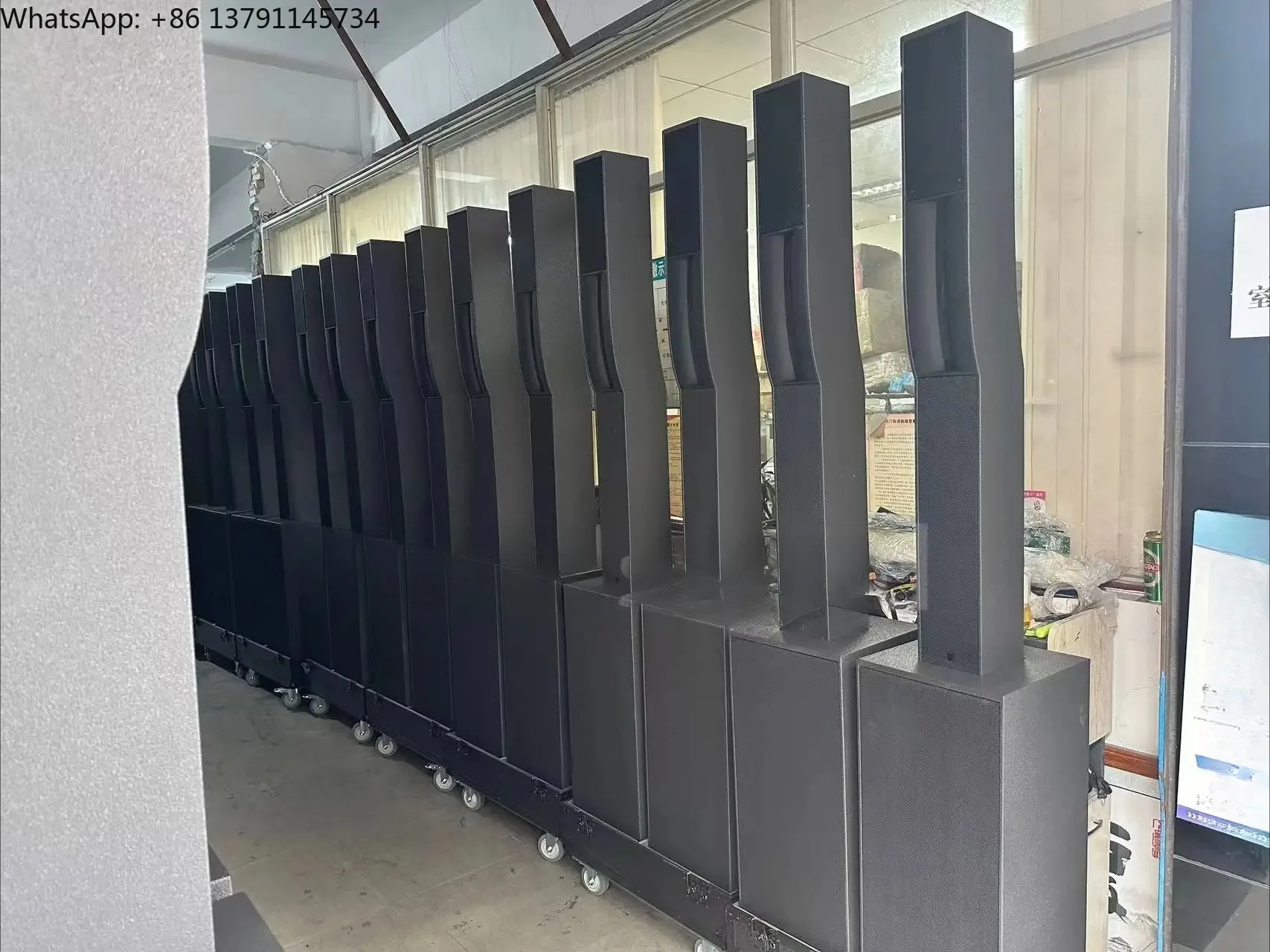 5 Inch 2-way Passive Column Speakers 6x5 Inch Column Array Speaker Sound System With Dual 12 Inch Subwoofer