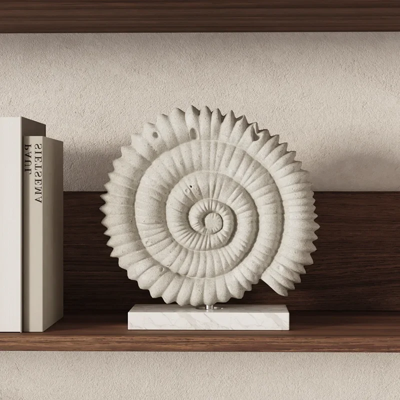 Resin Handicraft Artificial Coral Whelk Sea Shell Clamshell Manual Irregularity Decorative Figurines Home Decoration Accessories